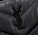 AINT LAURENT PUFFER SMALL CHAIN BAG IN QUILTED LAMBSKIN BLACK NOIR
