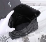 AINT LAURENT PUFFER SMALL CHAIN BAG IN QUILTED LAMBSKIN BLACK NOIR