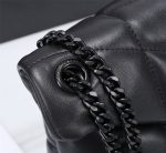 AINT LAURENT PUFFER SMALL CHAIN BAG IN QUILTED LAMBSKIN BLACK NOIR