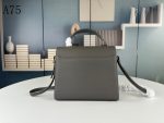 SAINT LAURENT CASSANDRA IN GRAIN DE POUDRE EMBOSSED FOG LEATHER