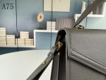 SAINT LAURENT CASSANDRA IN GRAIN DE POUDRE EMBOSSED FOG LEATHER