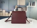 SAINT LAURENT CASSANDRA MEDIUM TOP HANDLE IN GRAIN DE POUDRE EMBOSSED DARK PECAN