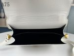 SAINT LAURENT CASSANDRA MEDIUM TOP HANDLE IN GRAIN DE POUDRE EMBOSSED WHITE LEATHER