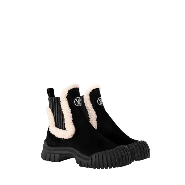 Louis Vuitton Ruby Flat Boots Suede Black