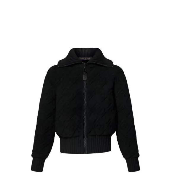 Louis Vuitton Monogram Toweling Zip Up Jacket Black 1aiqdv