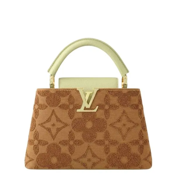 Louis Vuitton Capucines BB Green Brown 27cm