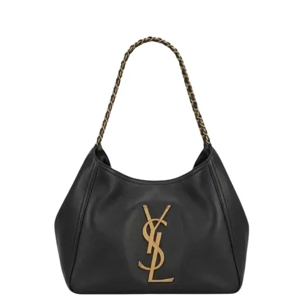 Saint Laurent Chain Hobo Bag Black 30cm